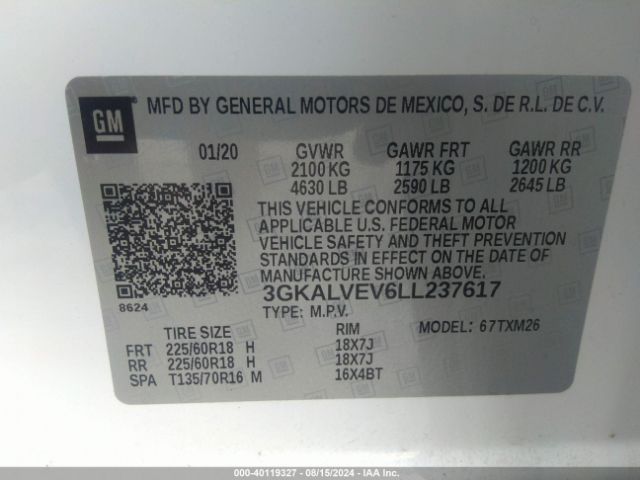 Photo 8 VIN: 3GKALVEV6LL237617 - GMC TERRAIN 