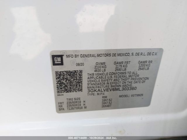 Photo 8 VIN: 3GKALVEV6ML303360 - GMC TERRAIN 