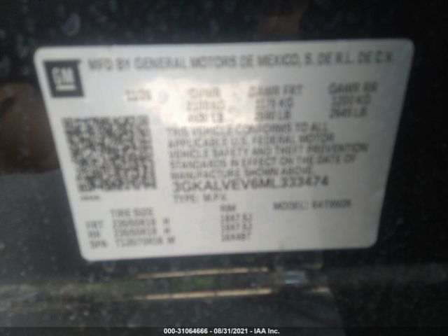 Photo 8 VIN: 3GKALVEV6ML333474 - GMC TERRAIN 