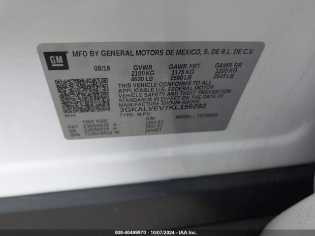 Photo 8 VIN: 3GKALVEV7KL159282 - GMC TERRAIN 