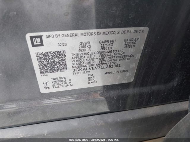 Photo 8 VIN: 3GKALVEV7LL251381 - GMC TERRAIN 