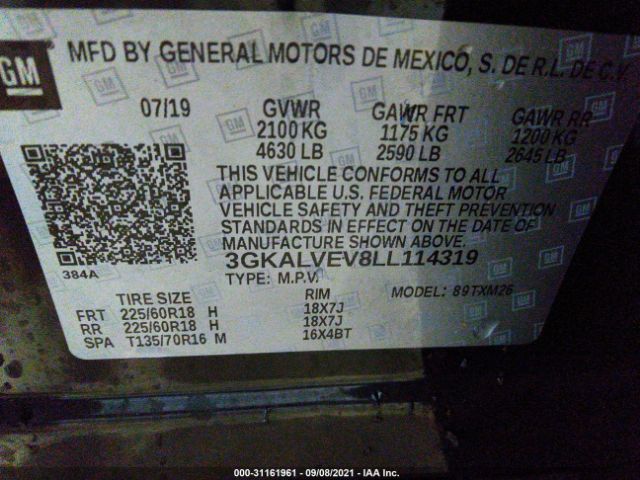 Photo 8 VIN: 3GKALVEV8LL114319 - GMC TERRAIN 