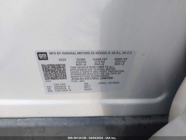 Photo 8 VIN: 3GKALVEV8NL168366 - GMC TERRAIN 