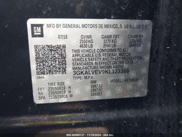 Photo 8 VIN: 3GKALVEV9KL123366 - GMC TERRAIN 