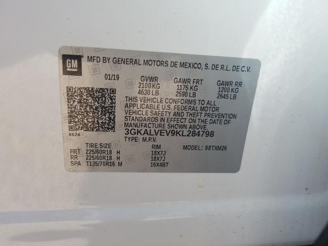 Photo 9 VIN: 3GKALVEV9KL284798 - GMC TERRAIN SL 