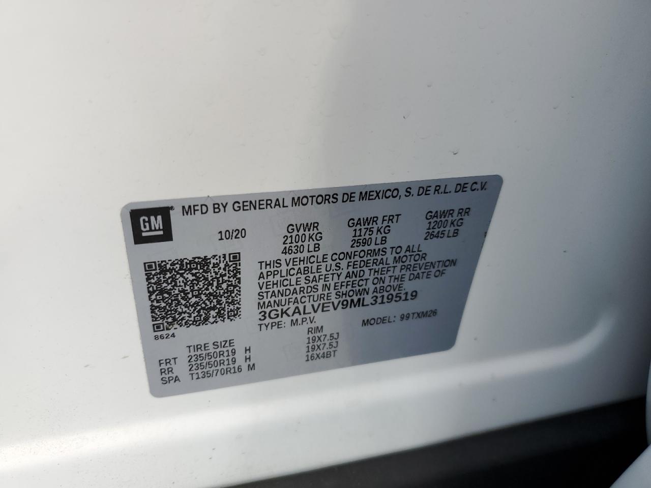 Photo 12 VIN: 3GKALVEV9ML319519 - GMC TERRAIN 