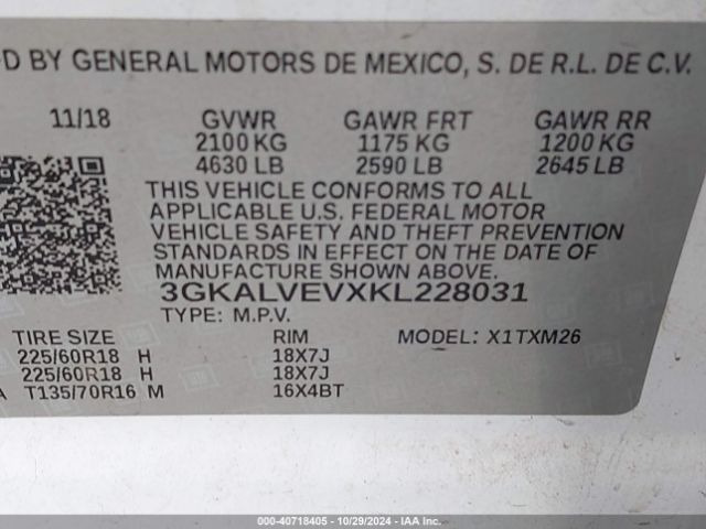 Photo 8 VIN: 3GKALVEVXKL228031 - GMC TERRAIN 