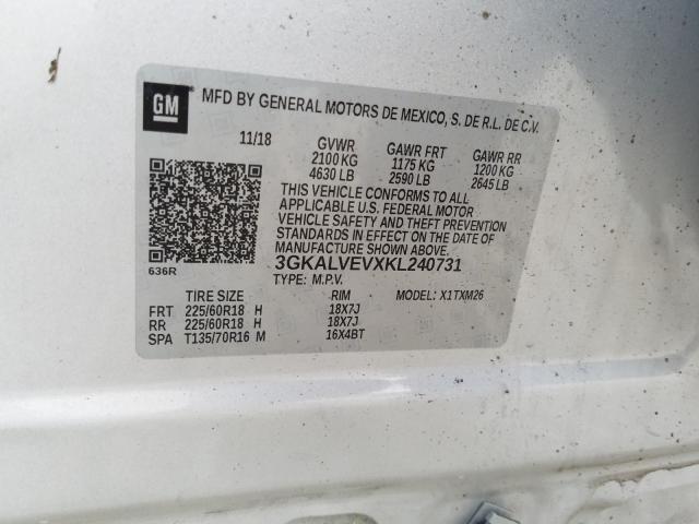 Photo 9 VIN: 3GKALVEVXKL240731 - GMC TERRAIN SL 