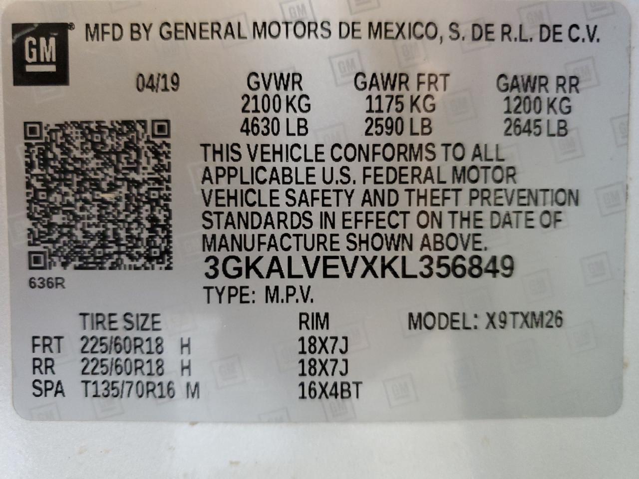 Photo 13 VIN: 3GKALVEVXKL356849 - GMC TERRAIN 