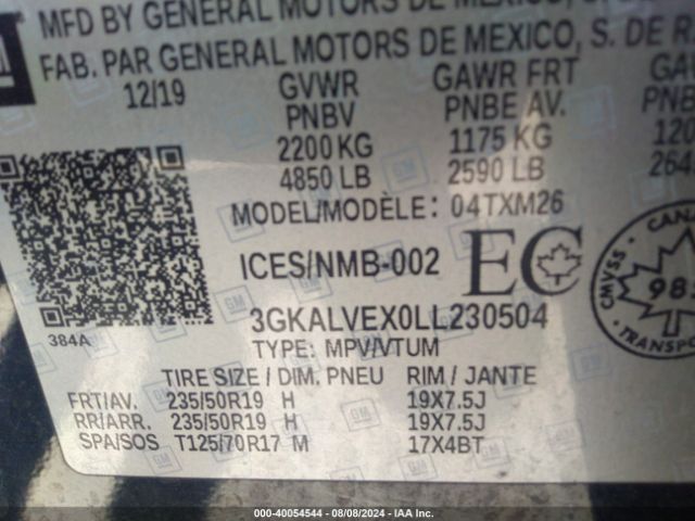 Photo 8 VIN: 3GKALVEX0LL230504 - GMC TERRAIN 