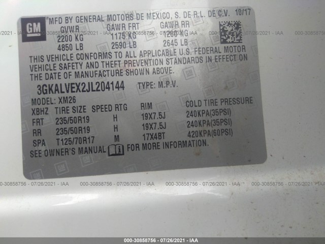 Photo 8 VIN: 3GKALVEX2JL204144 - GMC TERRAIN 