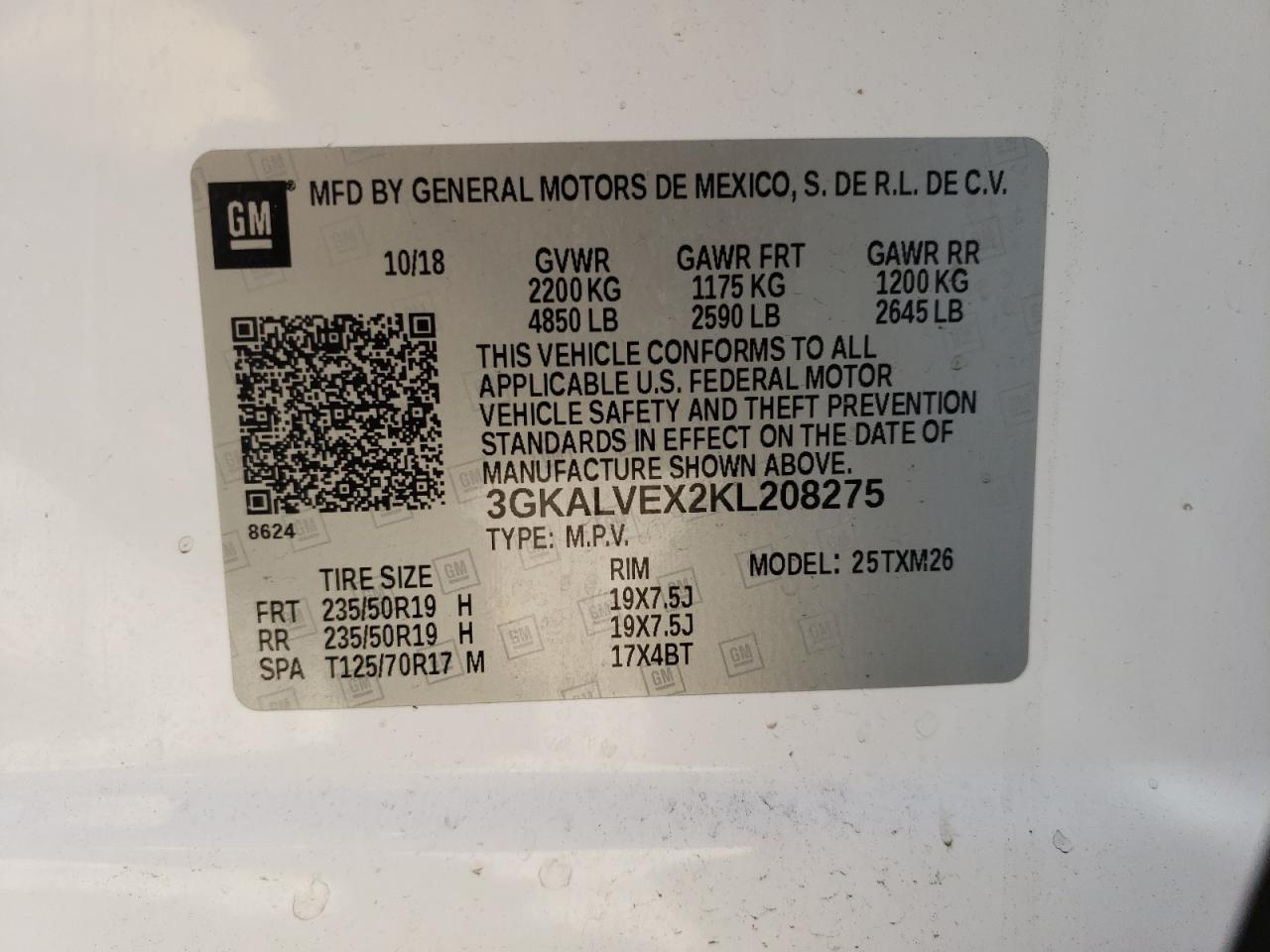 Photo 13 VIN: 3GKALVEX2KL208275 - GMC TERRAIN 