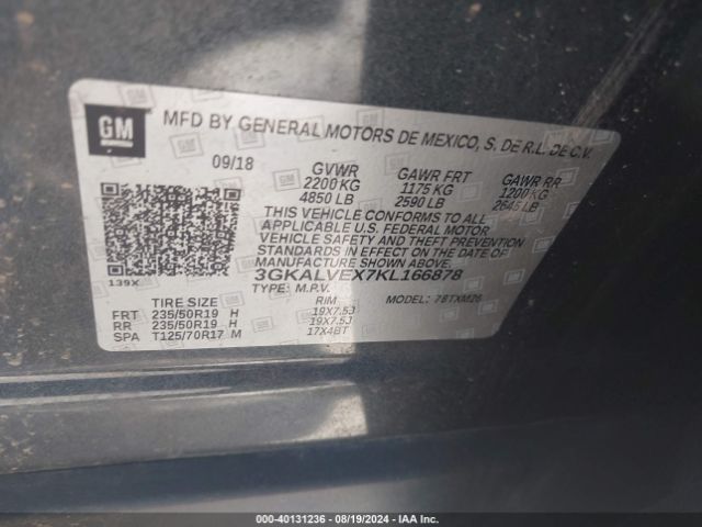 Photo 8 VIN: 3GKALVEX7KL166878 - GMC TERRAIN 