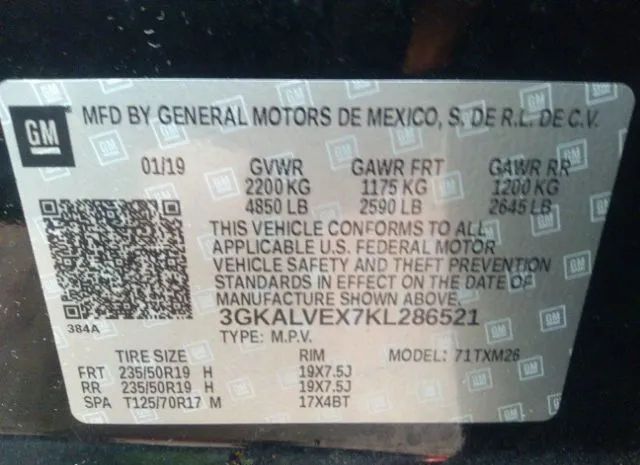 Photo 8 VIN: 3GKALVEX7KL286521 - GMC TERRAIN 