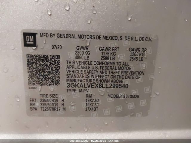 Photo 8 VIN: 3GKALVEX8LL299540 - GMC TERRAIN 