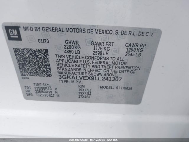 Photo 8 VIN: 3GKALVEX9LL241307 - GMC TERRAIN 