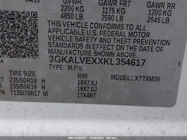 Photo 8 VIN: 3GKALVEXXKL354617 - GMC TERRAIN 