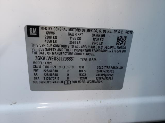 Photo 9 VIN: 3GKALWEU3JL296831 - GMC TERRAIN SL 