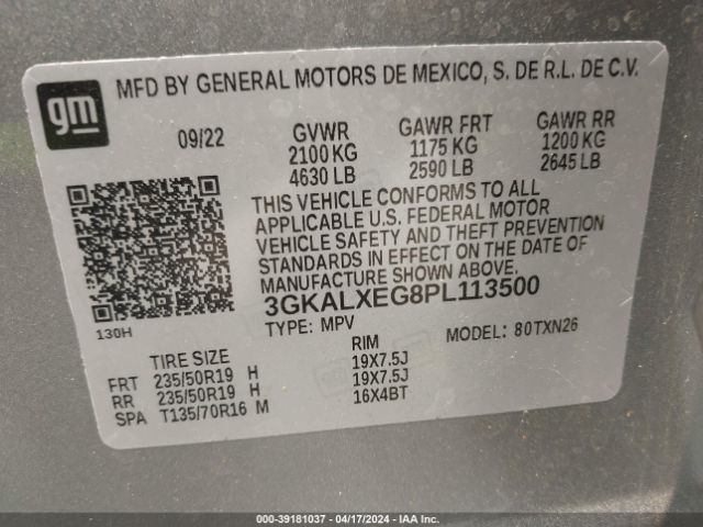 Photo 8 VIN: 3GKALXEG8PL113500 - GMC TERRAIN 