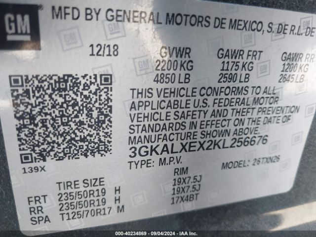 Photo 8 VIN: 3GKALXEX2KL256676 - GMC TERRAIN 