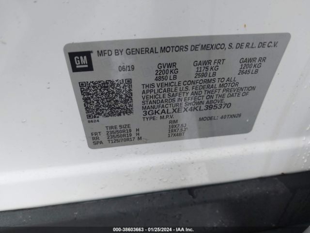 Photo 8 VIN: 3GKALXEX4KL395370 - GMC TERRAIN 