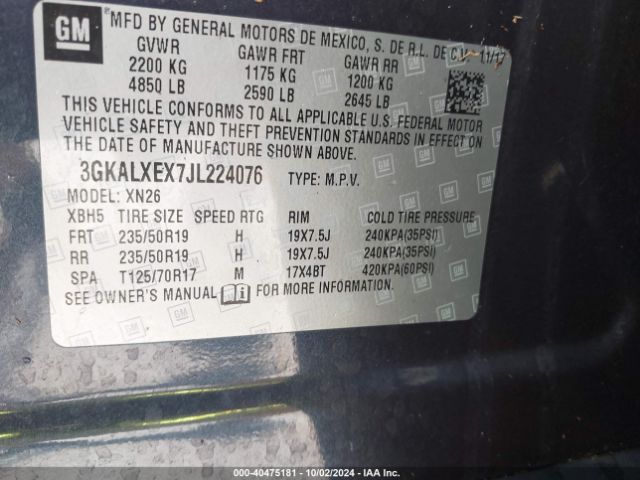 Photo 8 VIN: 3GKALXEX7JL224076 - GMC TERRAIN 