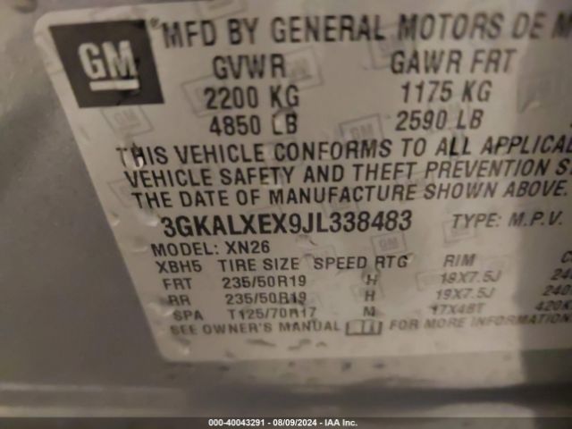 Photo 8 VIN: 3GKALXEX9JL338483 - GMC TERRAIN 