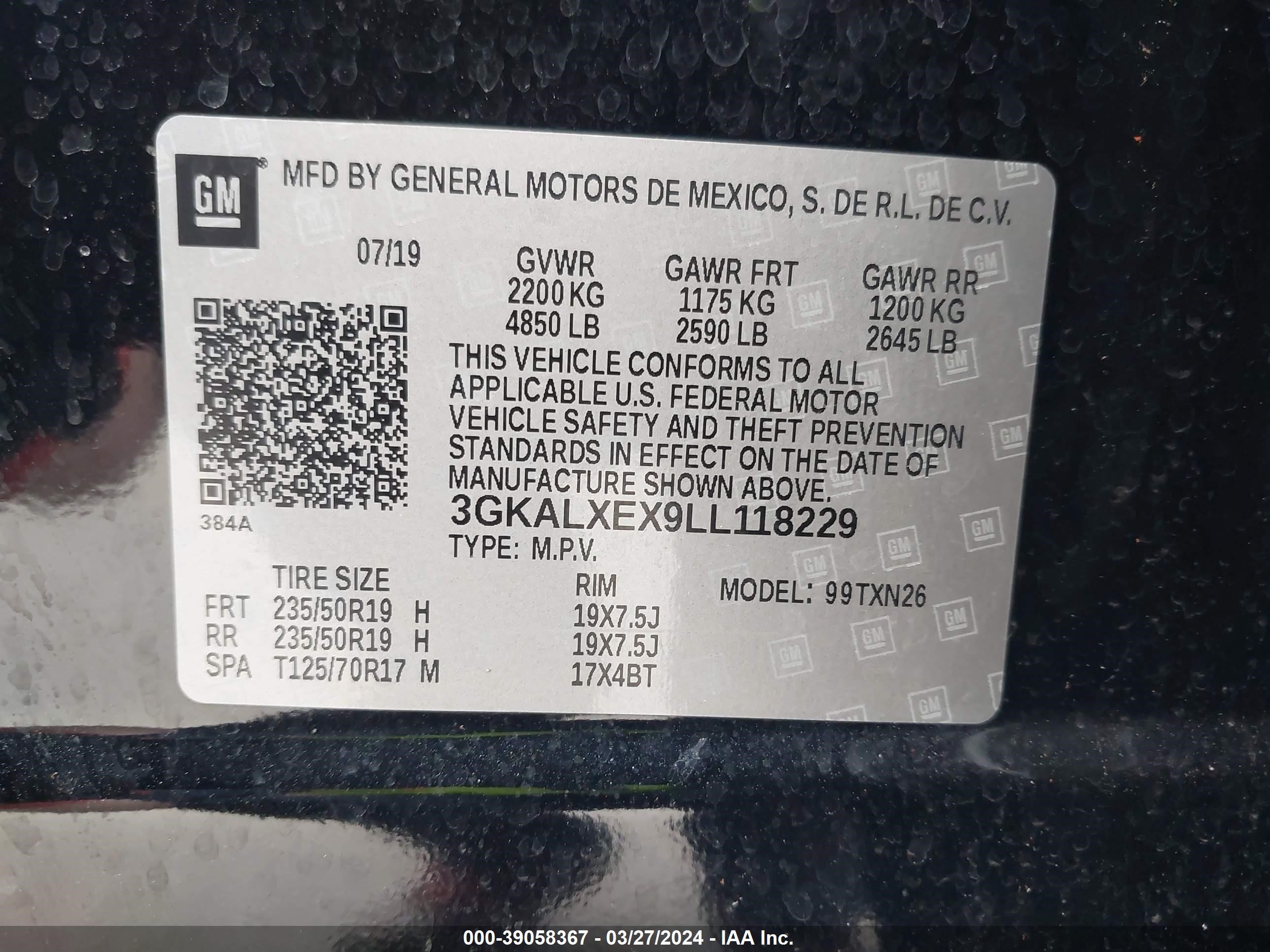 Photo 8 VIN: 3GKALXEX9LL118229 - GMC TERRAIN 