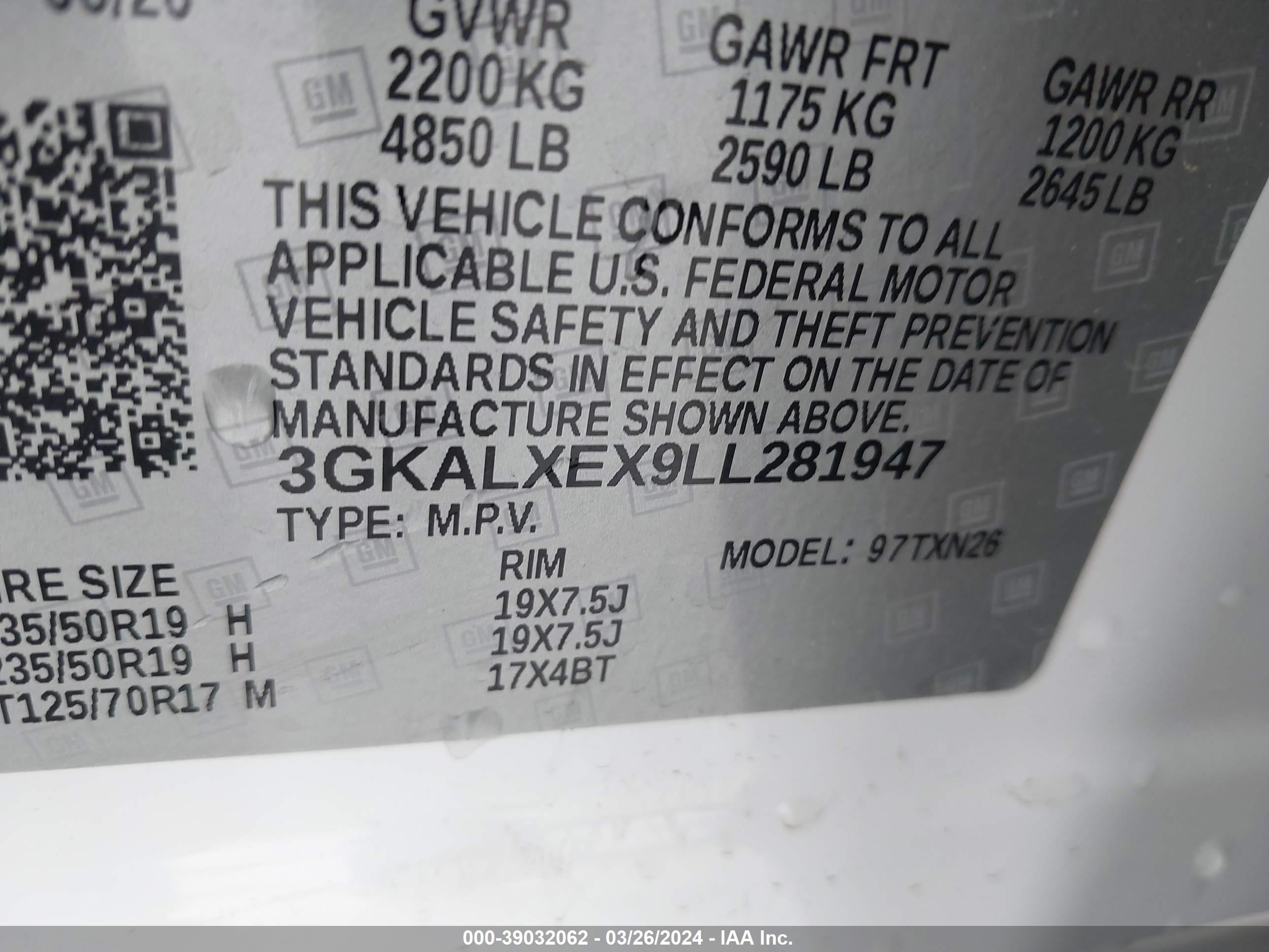 Photo 8 VIN: 3GKALXEX9LL281947 - GMC TERRAIN 