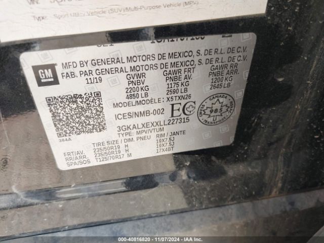 Photo 8 VIN: 3GKALXEXXLL227315 - GMC TERRAIN 