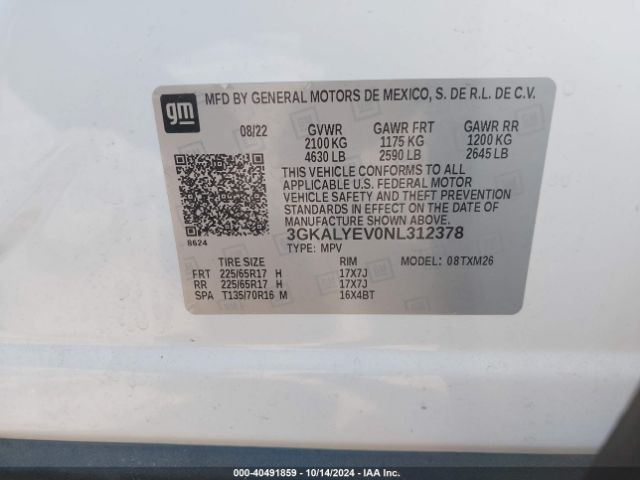 Photo 8 VIN: 3GKALYEV0NL312378 - GMC TERRAIN 