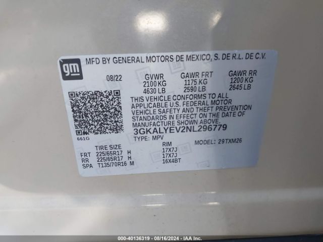 Photo 8 VIN: 3GKALYEV2NL296779 - GMC TERRAIN 