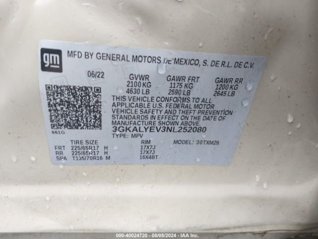 Photo 8 VIN: 3GKALYEV3NL252080 - GMC TERRAIN 