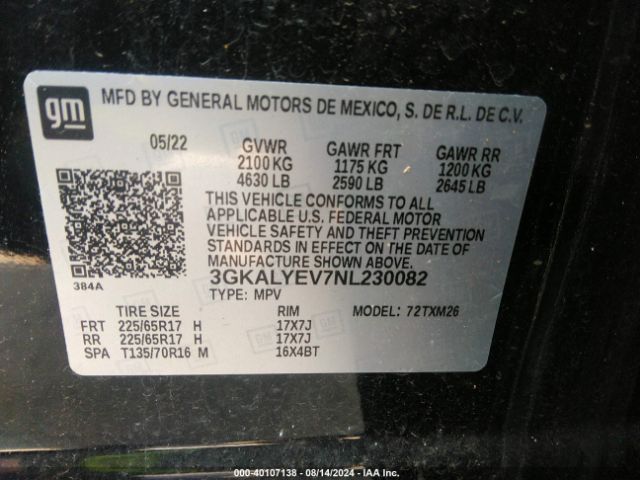 Photo 8 VIN: 3GKALYEV7NL230082 - GMC TERRAIN 