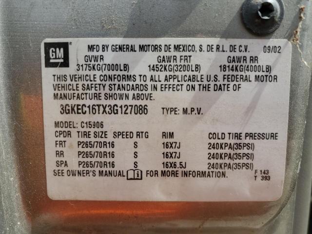 Photo 12 VIN: 3GKEC16TX3G127086 - GMC YUKON 