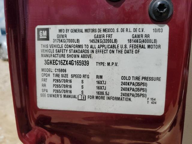 Photo 12 VIN: 3GKEC16ZX4G165939 - GMC YUKON XL C 