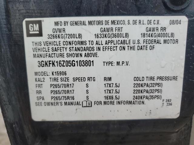 Photo 12 VIN: 3GKFK16Z05G103801 - GMC YUKON 