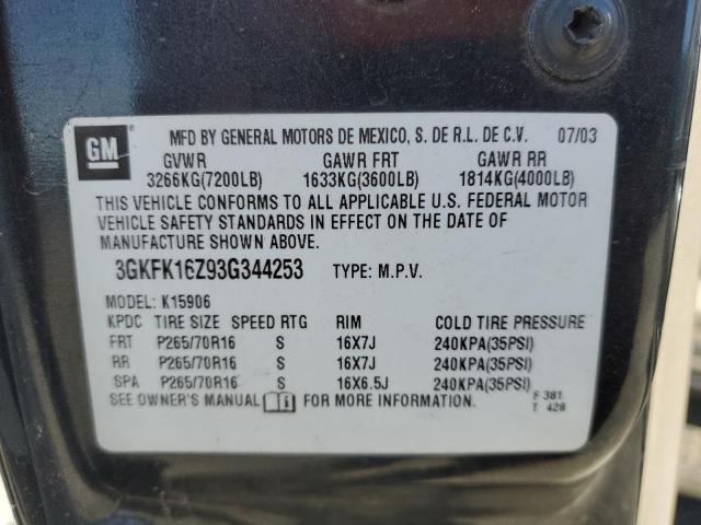 Photo 11 VIN: 3GKFK16Z93G344253 - GMC YUKON XL K 