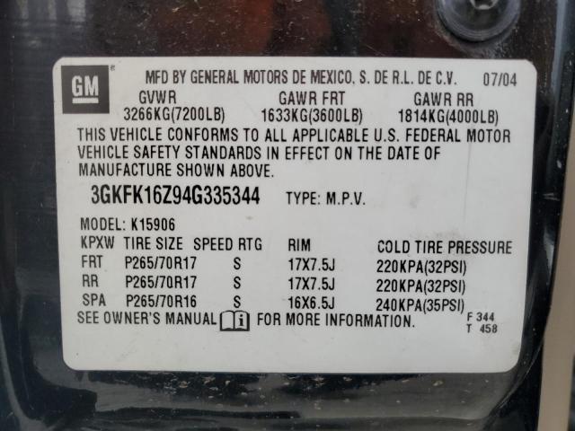 Photo 12 VIN: 3GKFK16Z94G335344 - GMC YUKON 