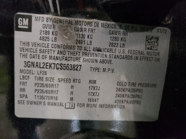 Photo 9 VIN: 3GNAL2EK7CS563827 - CHEVROLET CAPTIVA SP 