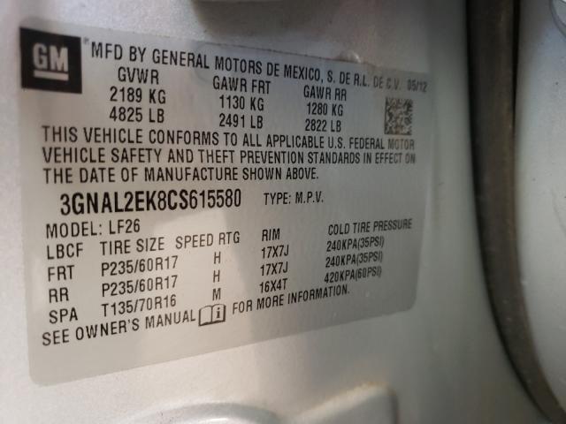 Photo 9 VIN: 3GNAL2EK8CS615580 - CHEVROLET CAPTIVA SP 