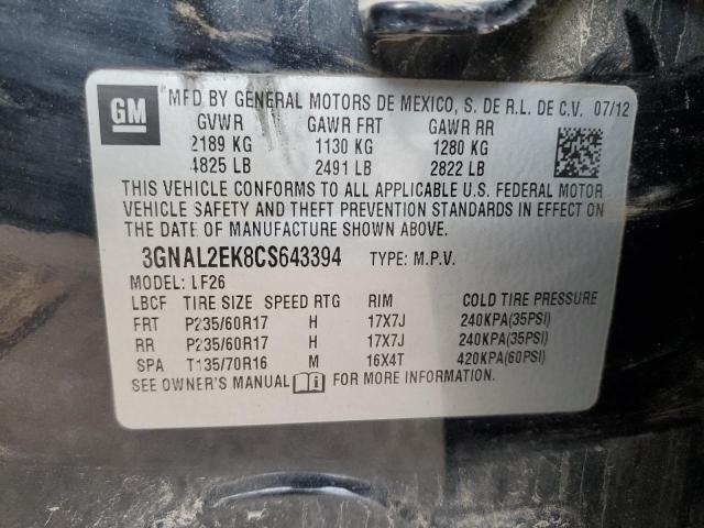 Photo 12 VIN: 3GNAL2EK8CS643394 - CHEVROLET CAPTIVA 