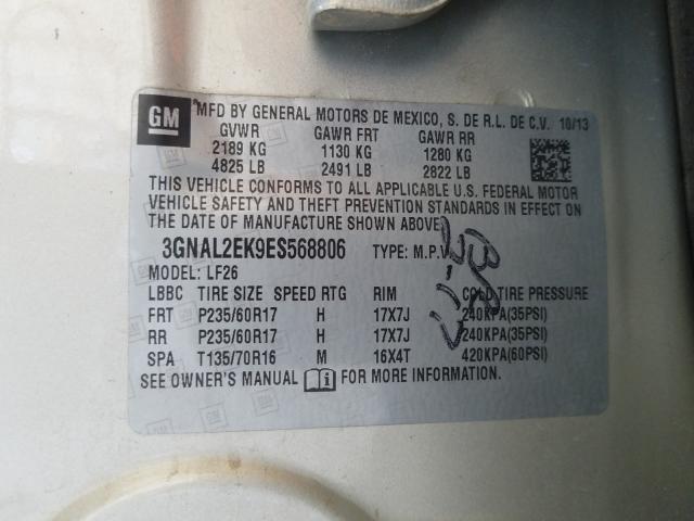 Photo 9 VIN: 3GNAL2EK9ES568806 - CHEVROLET CAPTIVA LS 