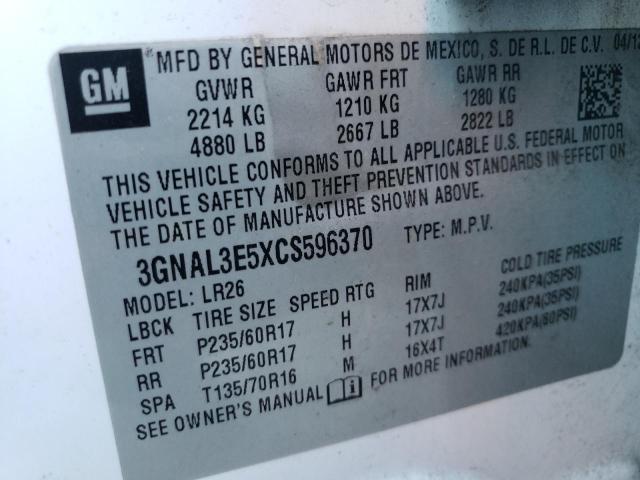 Photo 13 VIN: 3GNAL3E5XCS596370 - CHEVROLET CAPTIVA 