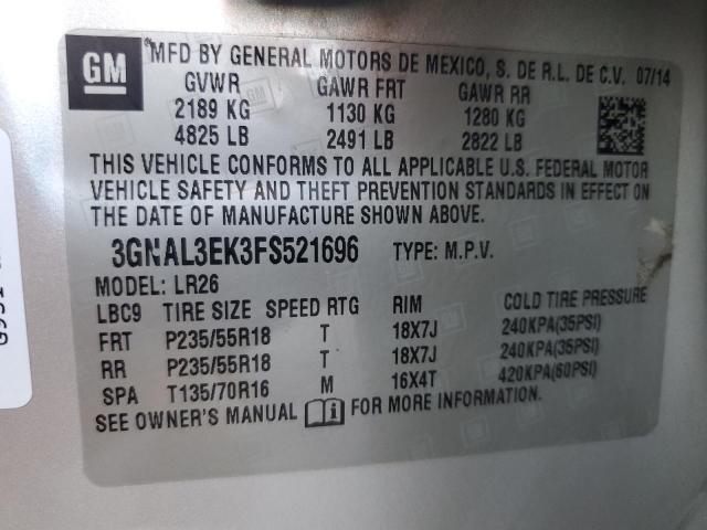 Photo 12 VIN: 3GNAL3EK3FS521696 - CHEVROLET CAPTIVA 