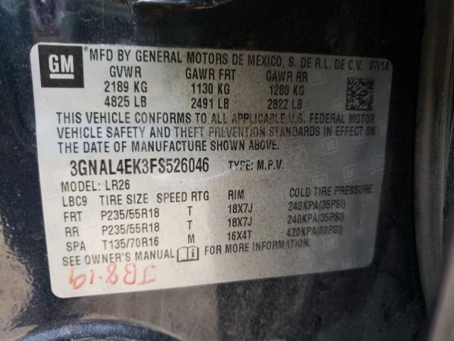 Photo 9 VIN: 3GNAL4EK3FS526046 - CHEVROLET CAPTIVA 