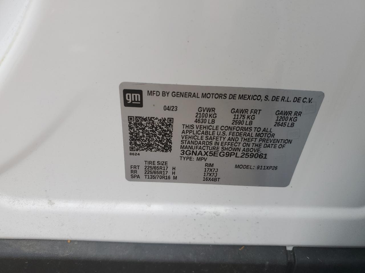 Photo 11 VIN: 3GNAX5EG9PL259061 - CHEVROLET EQUINOX 