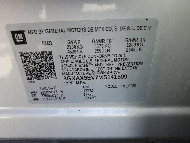 Photo 11 VIN: 3GNAX5EV7MS141509 - CHEVROLET EQUINOX 