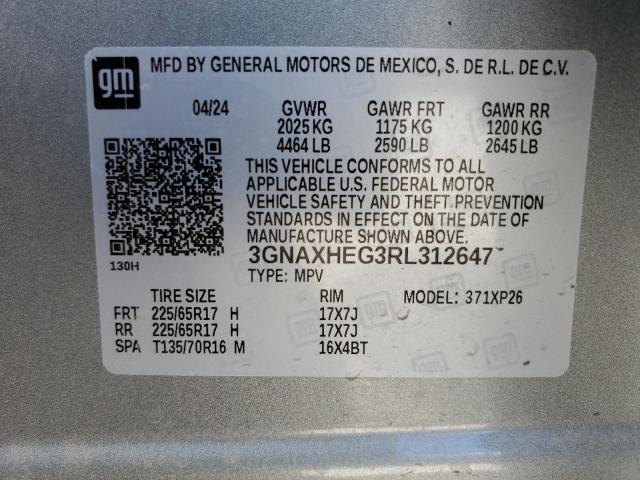 Photo 12 VIN: 3GNAXHEG3RL312647 - CHEVROLET EQUINOX LS 