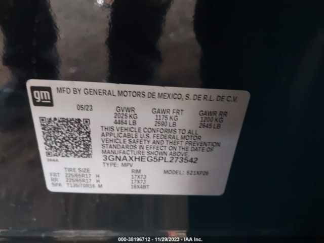 Photo 8 VIN: 3GNAXHEG5PL273542 - CHEVROLET EQUINOX 